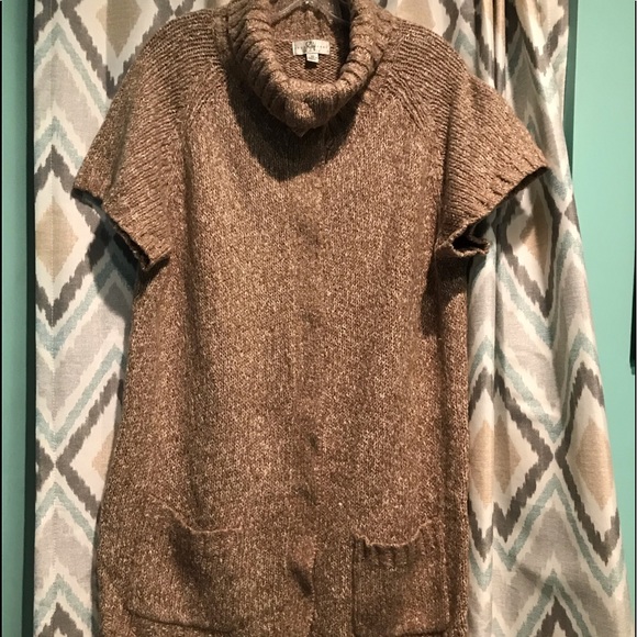 Studio Works Sweaters - Studio Works New Womans Long Sweater Tan White XL